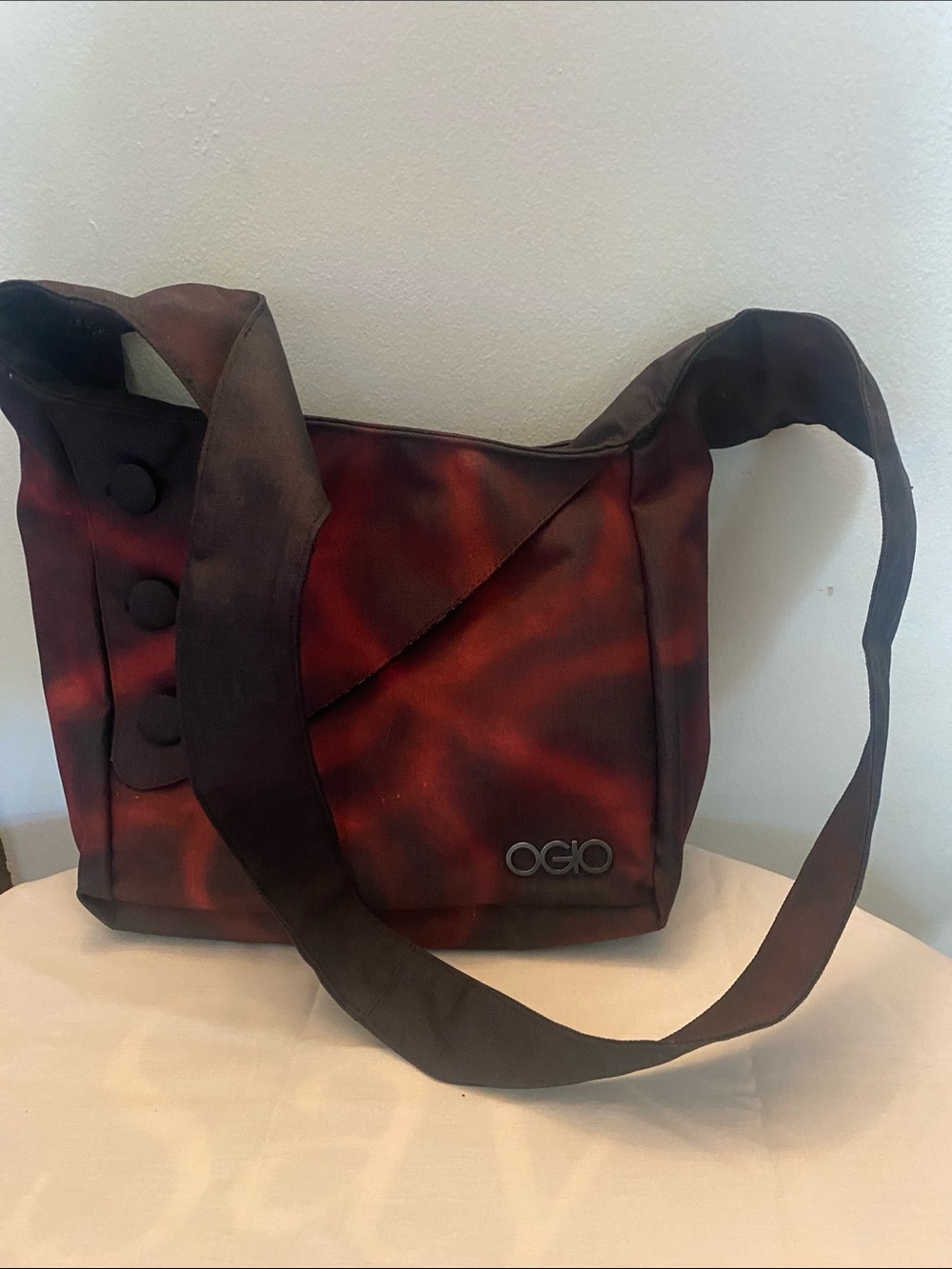 OGIO Red and Black Shoulder Bag with Wide Strap